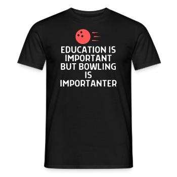 Bowling Sayings Bowling Bowler Skittles Gift - Men's T-Shirt - black - Front - AI Model Male 178 light (178cm)