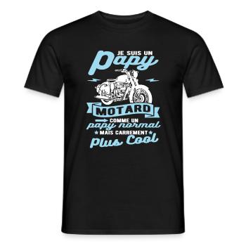 Opa Biker Motorrad - Männer T-Shirt - Schwarz - Vorne - AI Model Male 178 light (178cm)