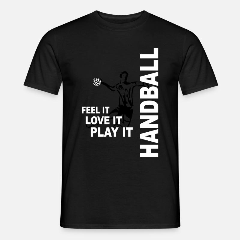 Handball - feel it, love it, play it - Männer T-Shirt - Schwarz