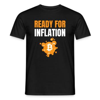 Ready for hyperinflation | Bitcoin inflation - Men's T-Shirt - black - Front - AI Model Male 178 light (178cm)