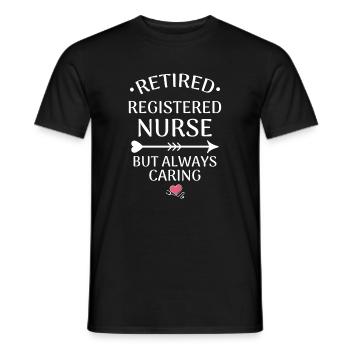 Pension d'infirmière autorisée - T-shirt homme - noir - Devant - AI Model Male 178 light (178cm)