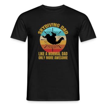 Papa Parachutisme Drôle Cadeau Papa - T-shirt homme - noir - Devant - AI Model Male 178 light (178cm)