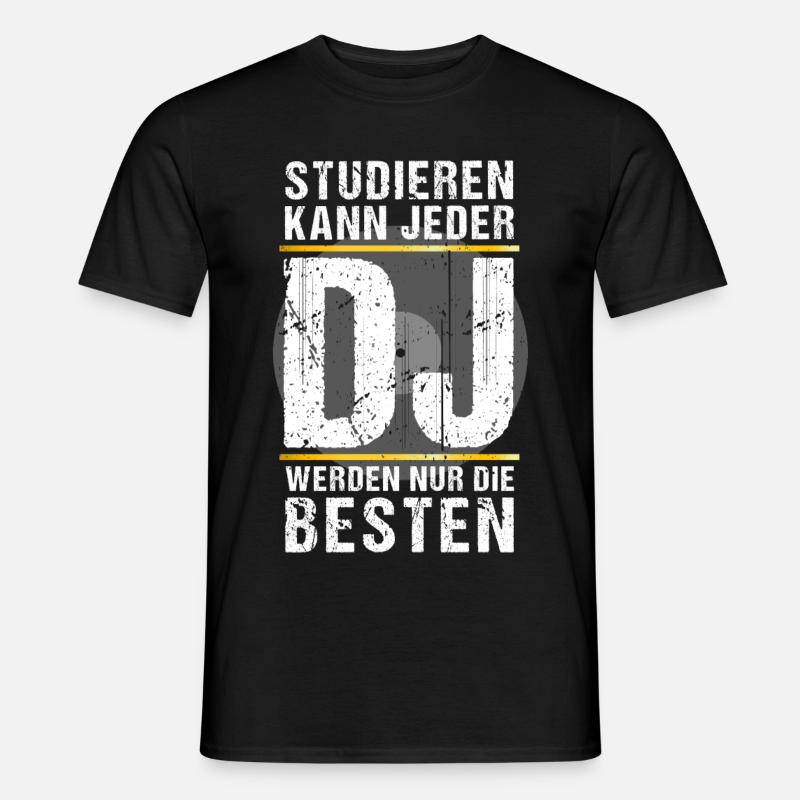 STUDIEREN VS DJ - Männer T-Shirt - Schwarz