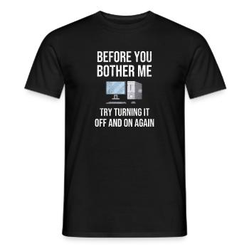 Gift IT Support IT Help Desk Dire drôle - T-shirt homme - noir - Devant - AI Model Male 178 light (178cm)
