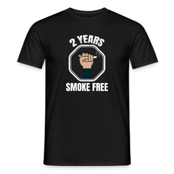 2 Jahre Rauchfrei | Rauchen Augehört Ex-Raucher - Männer T-Shirt - Schwarz - Vorne - AI Model Male 178 light (178cm)