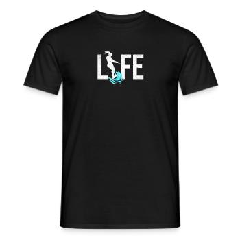 Water Skiing Is Life | Water Skiing Gifts - Men's T-Shirt - black - Front - AI Model Male 178 light (178cm)