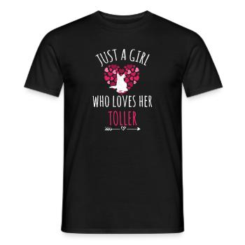 Nova Scotia Duck Tolling Retriever Toller Dog - T-shirt homme - noir - Devant - AI Model Male 178 light (178cm)