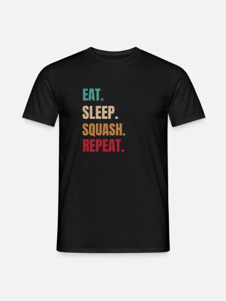 Eat Sleep Squash Repeat Squash Player Squash Coach - Men's T-Shirt - black