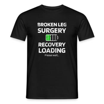 Gebrochenes Bein Operation Genesungsgeschenk - Männer T-Shirt - Schwarz - Vorne - AI Model Male 178 light (178cm)