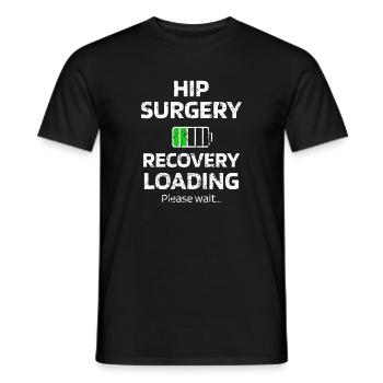 Cadeau de récupération de chirurgie de la hanche hanche artificielle - T-shirt homme - noir - Devant - AI Model Male 178 light (178cm)
