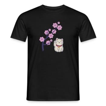Sakura Tree Japanese Cherry Blossom Tree Japon - T-shirt homme - noir - Devant - AI Model Male 178 light (178cm)