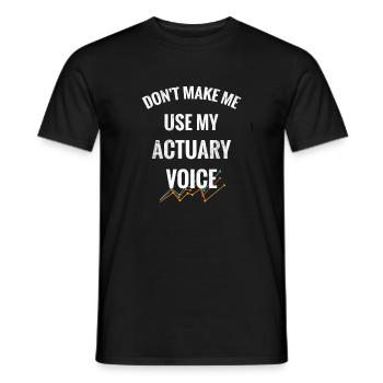 Actuaire | Expert actuariel - T-shirt homme - noir - Devant - AI Model Male 178 light (178cm)