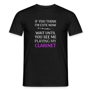 Clarinette clarinette clarinette cadeau femmes - T-shirt homme - noir - Devant - AI Model Male 178 light (178cm)