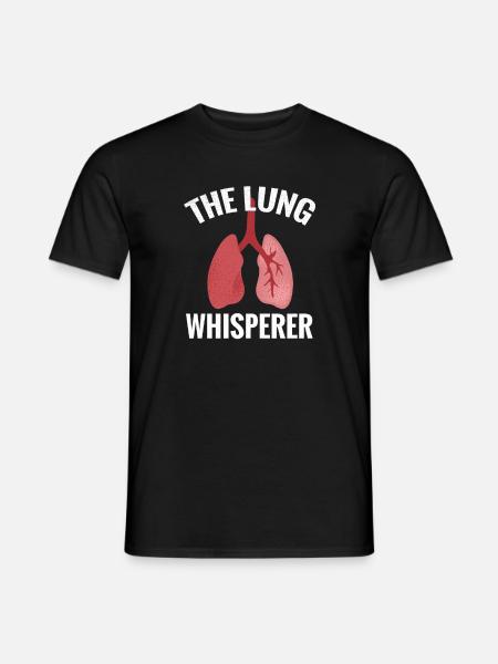 Atemtherapeut Geschenkidee | Atemtherapie Lungen - Männer T-Shirt - Schwarz