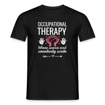 Occupational therapist gift | Occupational therapy therapist - Men's T-Shirt - black - Front - AI Model Male 178 light (178cm)