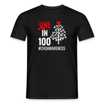 CHD Awareness Shirt | CHD Congenital heart defect - Men's T-Shirt - black - Front - AI Model Male 178 light (178cm)