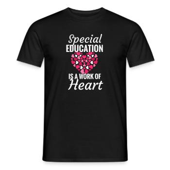 Institut spécial d’enseignement spécial pédagogue - T-shirt homme - noir - Devant - AI Model Male 178 light (178cm)