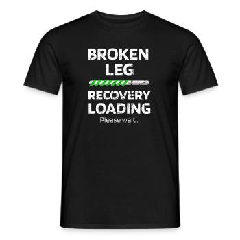 Gebrochenes Bein Operation Genesungsgeschenk - Männer T-Shirt - Schwarz - Vorne - AI Model Male 178 light (178cm)