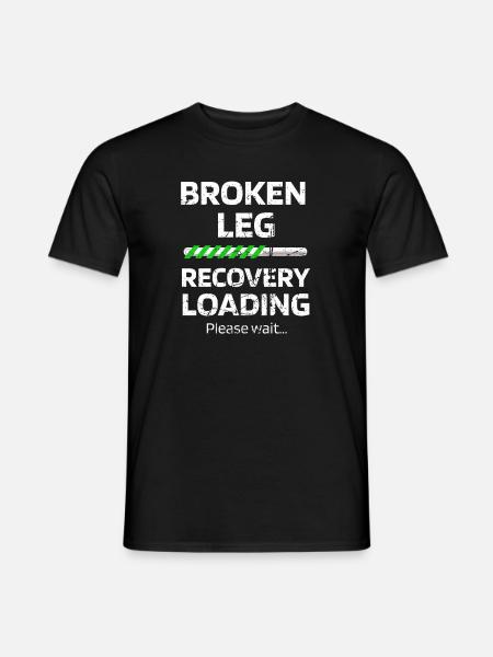 Gebrochenes Bein Operation Genesungsgeschenk - Männer T-Shirt - Schwarz