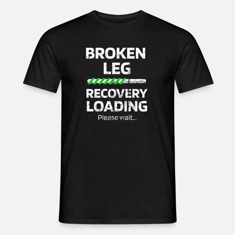 Gebrochenes Bein Operation Genesungsgeschenk - Männer T-Shirt - Schwarz