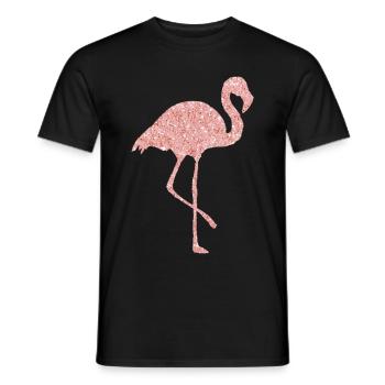 271 Flaming art deign pink bird cool retro summer - Men's T-Shirt - black - Front - AI Model Male 178 light (178cm)