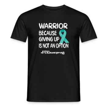 PTSD fighter | Post-traumatic stress disorder - Men's T-Shirt - black - Front - AI Model Male 178 light (178cm)