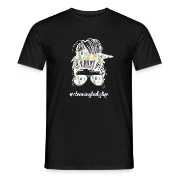 Femme de ménage Ménage - T-shirt homme - noir - Devant - AI Model Male 178 light (178cm)