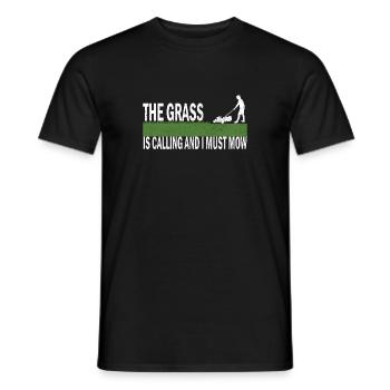 Rasen Mähen Gartenarbeit Rasenmäher Rasenpflege - Männer T-Shirt - Schwarz - Vorne - AI Model Male 178 light (178cm)