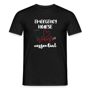 Nurse emergency room emergency nurse - Men's T-Shirt - black - Front - AI Model Male 178 light (178cm)