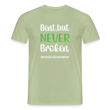 Scoliose Combattants Cadeau Scoliose Conscience - T-shirt homme - vert sauge - Devant - AI Model Male 178 light (178cm)
