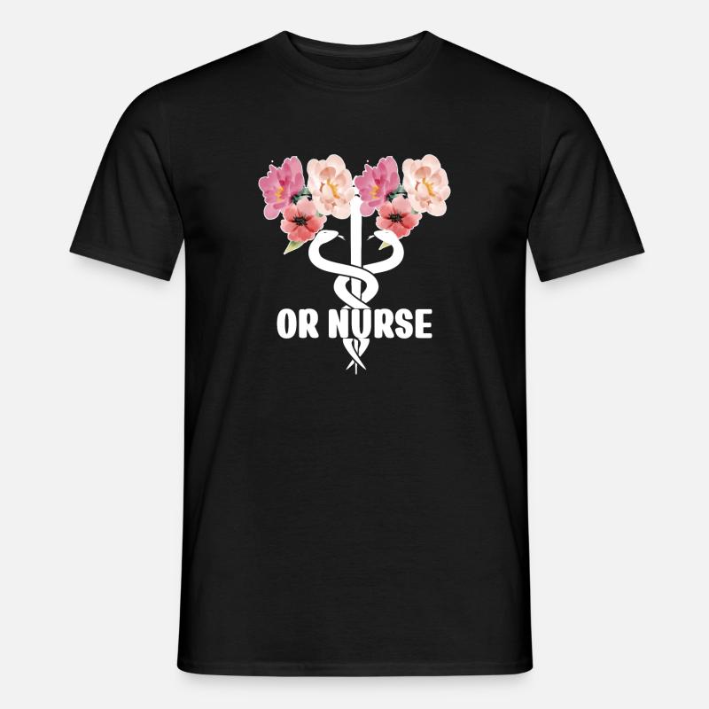 OP-Schwester Operationsschwester Krankenpflegerin - Männer T-Shirt - Schwarz