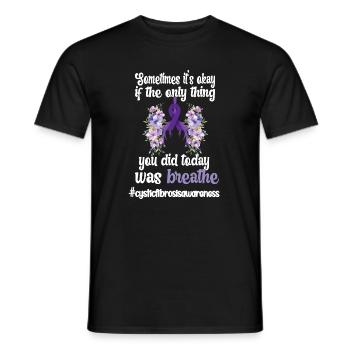 La mucoviscidose combattant la mucoviscidose - T-shirt homme - noir - Devant - AI Model Male 178 light (178cm)