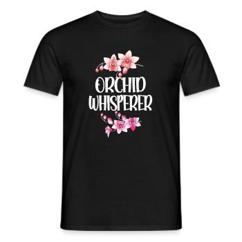 Orchideenflüsterer Orchideenliebhaber Pflanzenmama - Männer T-Shirt - Schwarz - Vorne - AI Model Male 178 light (178cm)