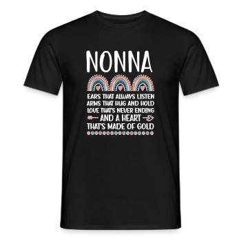 Nonna Grandma Mother's Day Gift Nonna Grandmother Sweet - Men's T-Shirt - black - Front - AI Model Male 178 light (178cm)