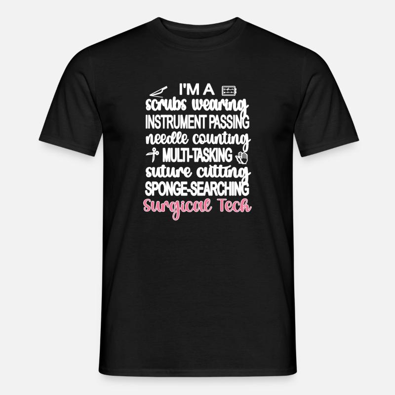 Chirurgisch-Technische Assistentin OP-Technikerin - Männer T-Shirt - Schwarz