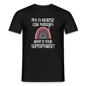 Gestionnaire de cas Gestion des soins Gestion de cas - T-shirt homme - noir - Devant - AI Model Male 178 light (178cm)