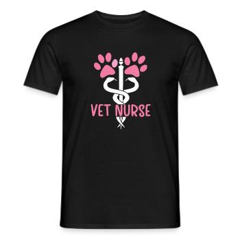 Veterinary Nurse Veterinary Assistant Veterinary Assistant - Men's T-Shirt - black - Front - AI Model Male 178 light (178cm)