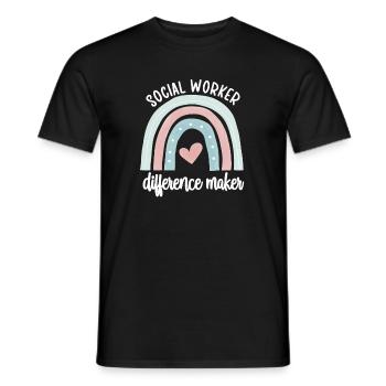 Sozialarbeiter Soziale Arbeit Streetworker Team - Männer T-Shirt - Schwarz - Vorne - AI Model Male 178 light (178cm)