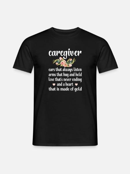 Cadeau de soignant aidant - T-shirt homme - noir