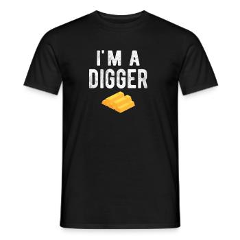 Goldwaschen Goldwäscher Goldschürfer Goldsucher - Männer T-Shirt - Schwarz - Vorne - AI Model Male 178 light (178cm)