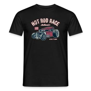 HOTROD HOT ROD RETRO VINTAGE HOTRODS MUSCLE MOTIV - Männer T-Shirt - Schwarz - Vorne - AI Model Male 178 light (178cm)