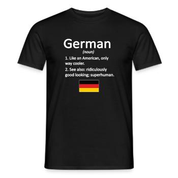 German Germany Flag German Roots - Men's T-Shirt - black - Front - AI Model Male 178 light (178cm)