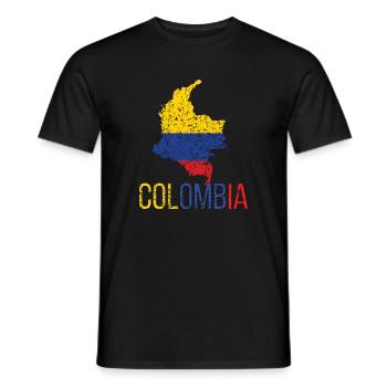 Kolumbianer Kolumbien Kolumbianische Flagge - Männer T-Shirt - Schwarz - Vorne - AI Model Male 178 light (178cm)