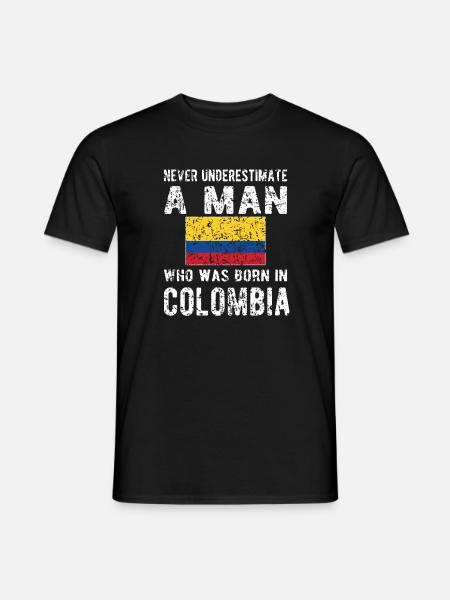 Kolumbianer Kolumbien Kolumbianische Flagge - Mænd T-shirt - sort