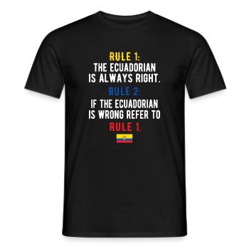 Ecuadorianer Ecuador Ecuadorianische Wurzeln - Männer T-Shirt - Schwarz - Vorne - AI Model Male 178 light (178cm)