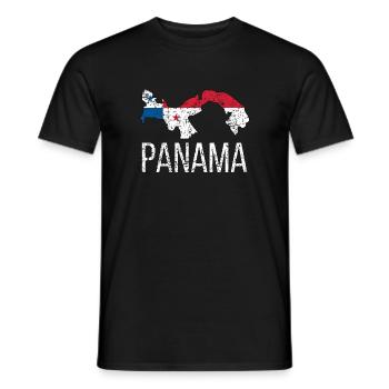 Panama Panama Origin Panamanian flag - Men's T-Shirt - black - Front - AI Model Male 178 light (178cm)