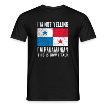 Panama Panama Origin Panamanian flag - Men's T-Shirt - black - Front - AI Model Male 178 light (178cm)
