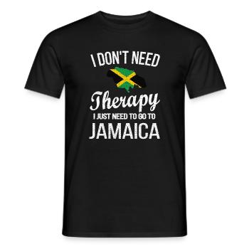 Fier drapeau jamaïcain jamaïcain - T-shirt homme - noir - Devant - AI Model Male 178 light (178cm)