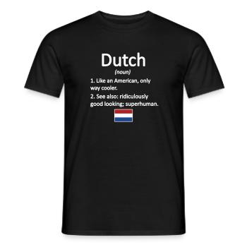 Dutch Netherlands Dutch roots - Men's T-Shirt - black - Front - AI Model Male 178 light (178cm)