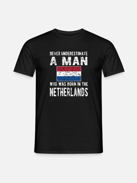Dutch Netherlands Dutch flag - Men's T-Shirt - black